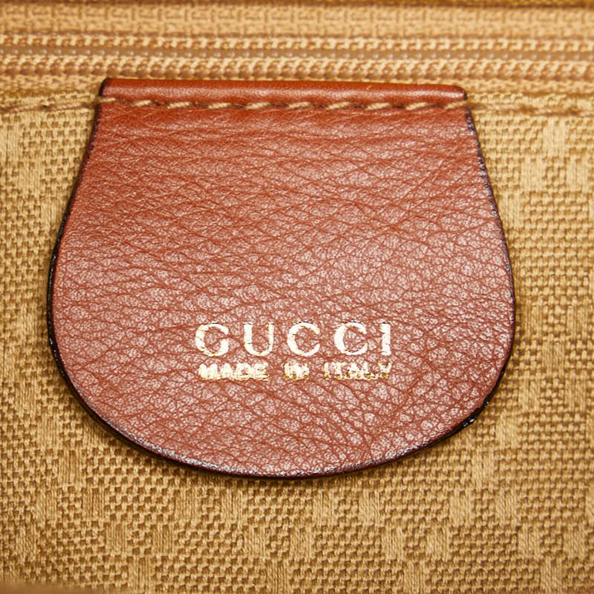 Gucci Bamboo Backpack 003 1998 0016 Brown Leather Women's GUCCI