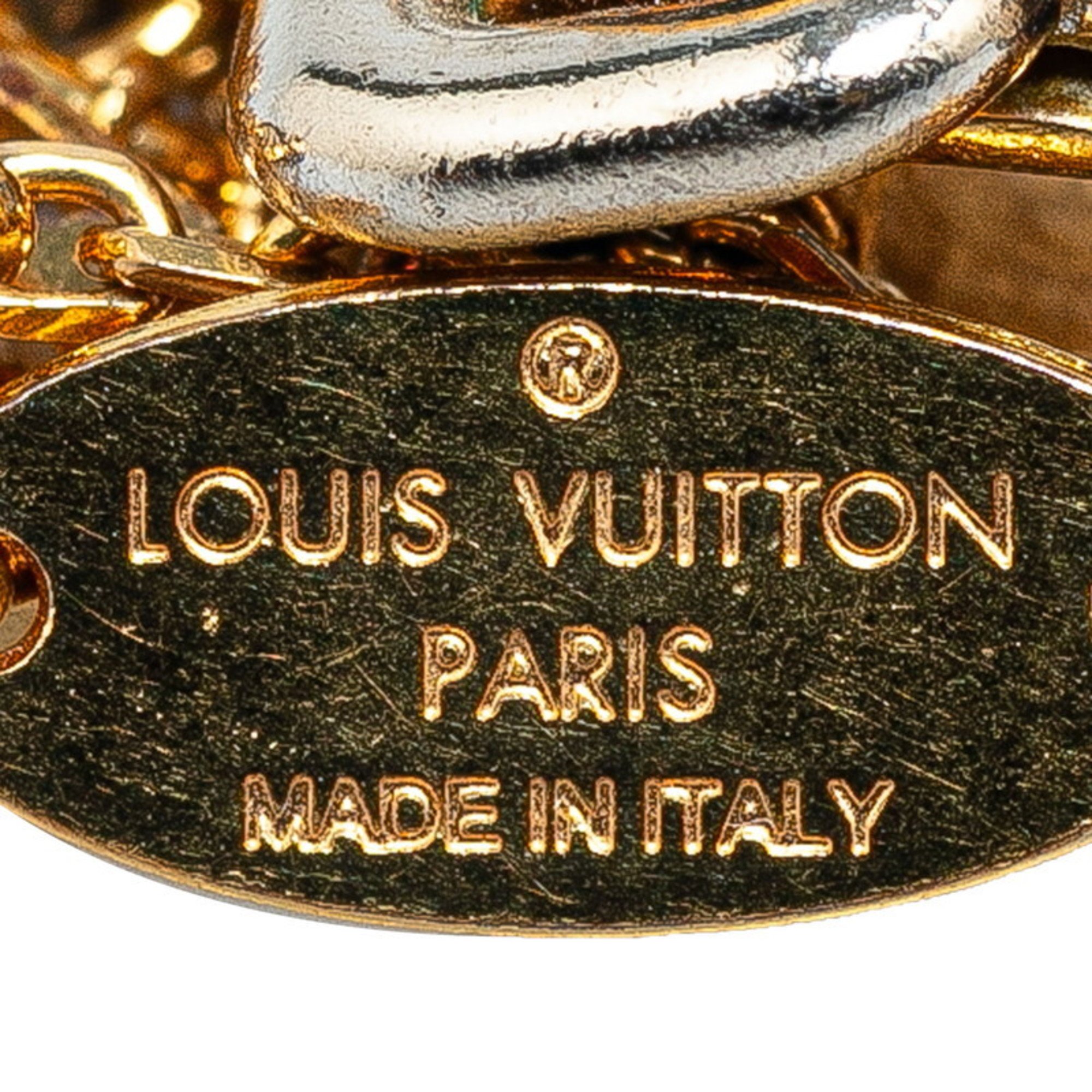 Louis Vuitton Bracelet Nanogram Belt Motif M64704 Gold Plated Women's LOUIS VUITTON