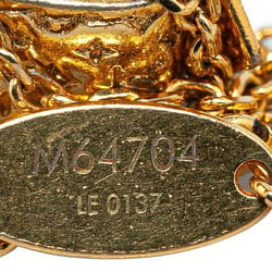 Louis Vuitton Bracelet Nanogram Belt Motif M64704 Gold Plated Women's LOUIS VUITTON