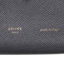 Celine Strap Large Multi-Function Long Wallet Navy Purple Leather Women's CELINE