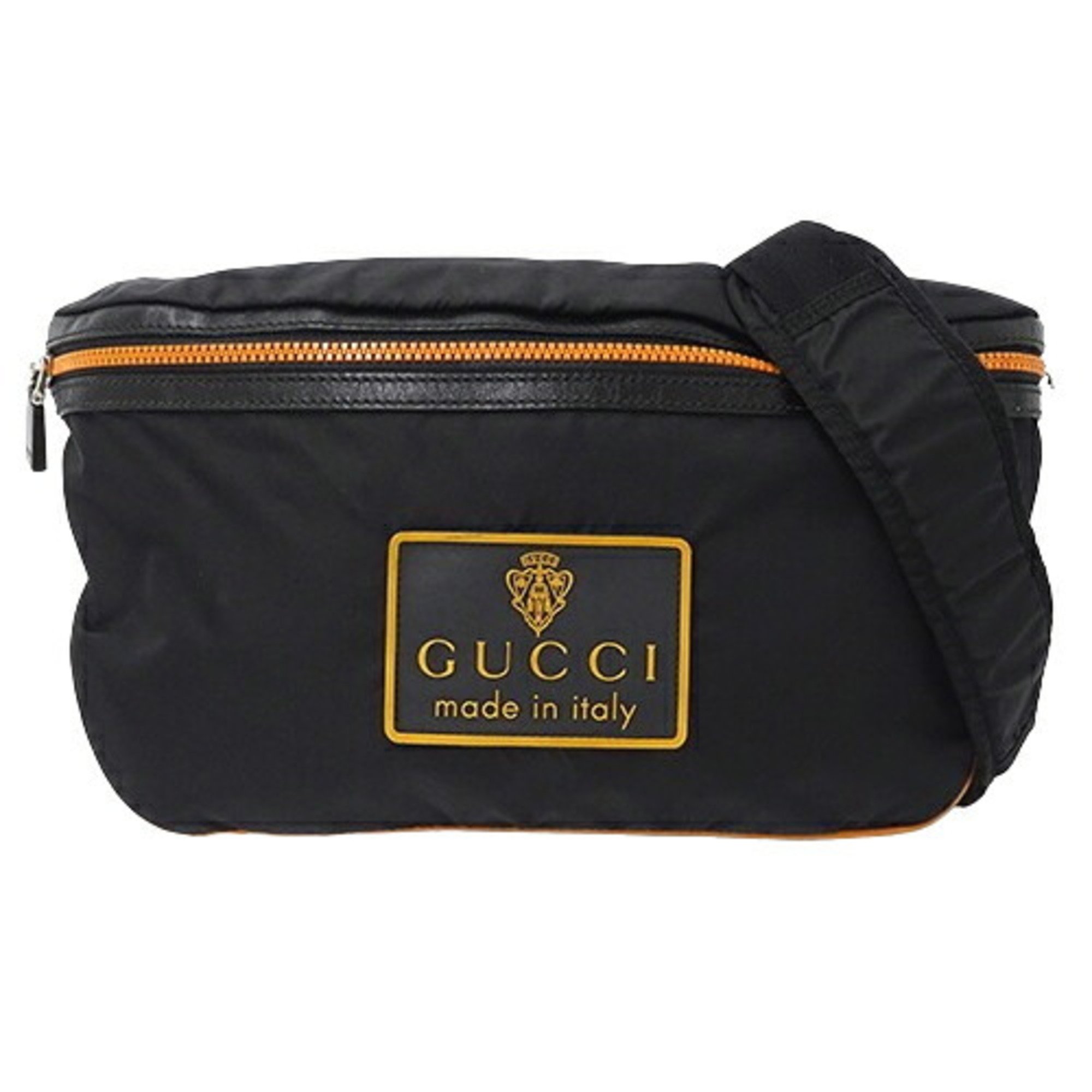 GUCCI Bag Men's Body Waist Nylon Black 211128