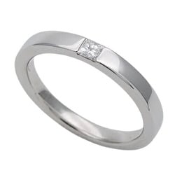 Harry Winston HARRY WINSTON Ring for Women and Men, PT950, 1P Diamond, Princess Cut, Platinum, Size 14, Polished