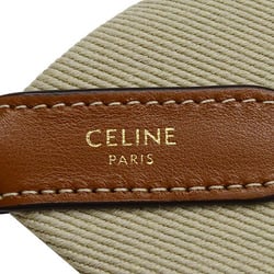 CELINE Shoulder Strap for Women and Men, Wool, Jacquard, Long Strap, Beige, White, Interchangeable