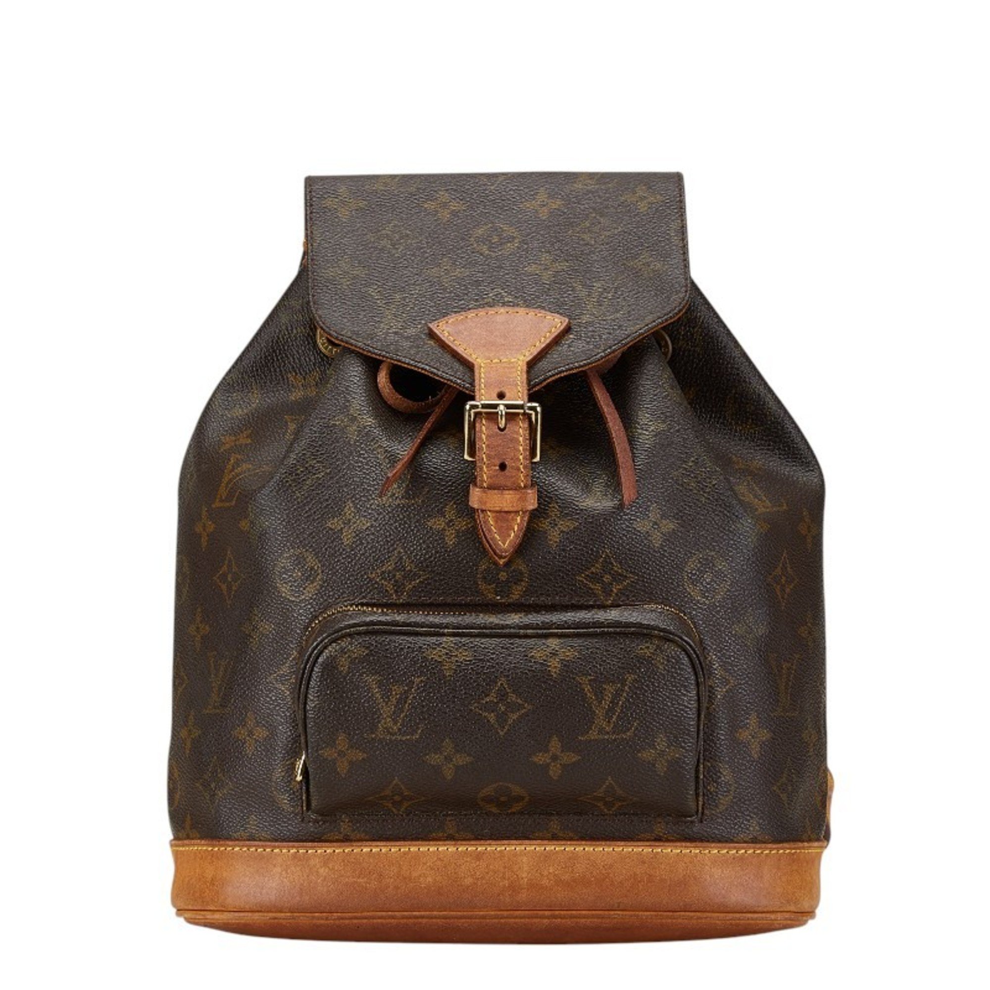 Louis Vuitton Monogram Montsouris MM Backpack M51136 Brown PVC Leather Women's LOUIS VUITTON