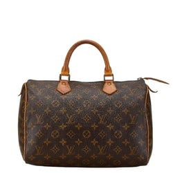 Louis Vuitton Monogram Speedy 30 Handbag M41526 Brown PVC Leather Women's LOUIS VUITTON