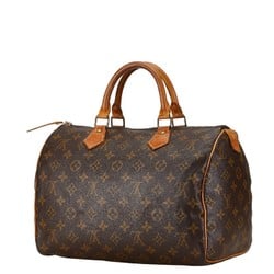 Louis Vuitton Monogram Speedy 30 Handbag M41526 Brown PVC Leather Women's LOUIS VUITTON