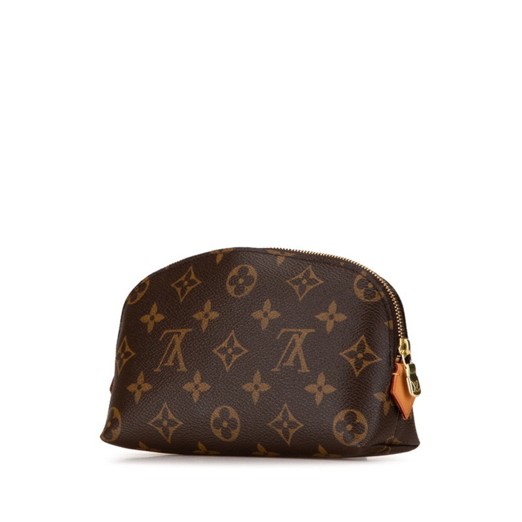 Louis Vuitton Monogram Pochette Tick PM Pouch M47515 Brown PVC Leather Women's LOUIS VUITTON