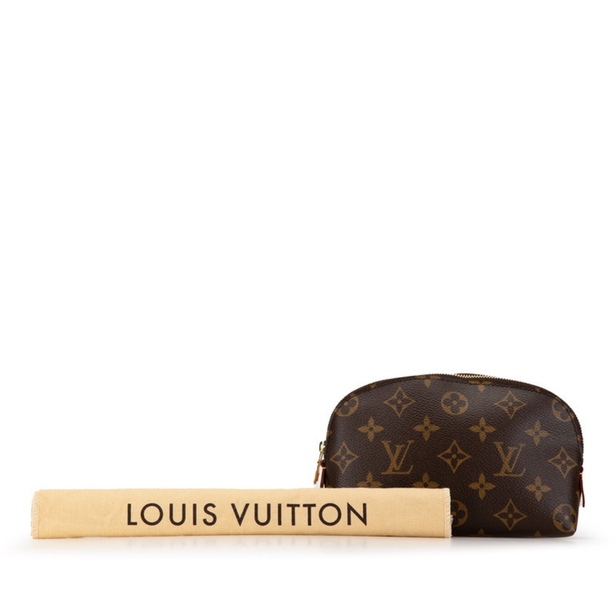 Louis Vuitton Monogram Pochette Tick PM Pouch M47515 Brown PVC Leather Women's LOUIS VUITTON