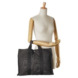 Hermes Air Line MM Tote Bag Grey Canvas Women's HERMES