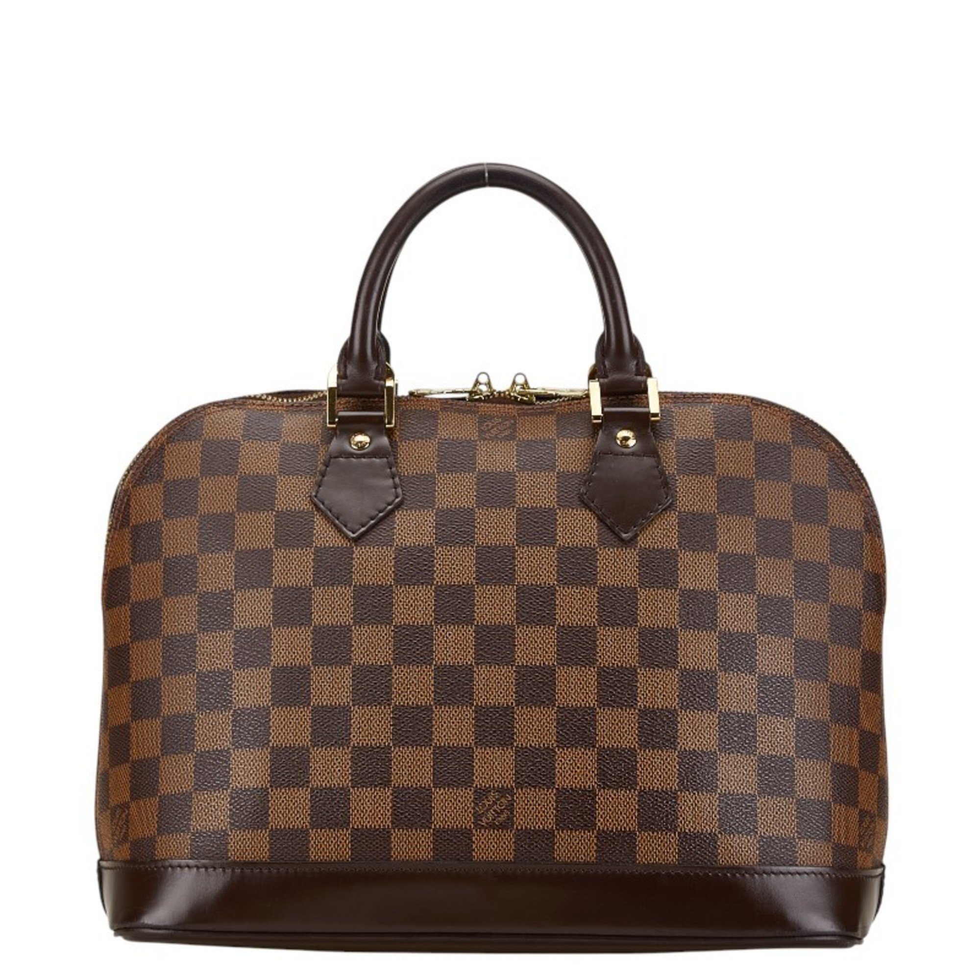 Louis Vuitton Damier Alma Handbag N51131 Brown PVC Leather Women's LOUIS VUITTON