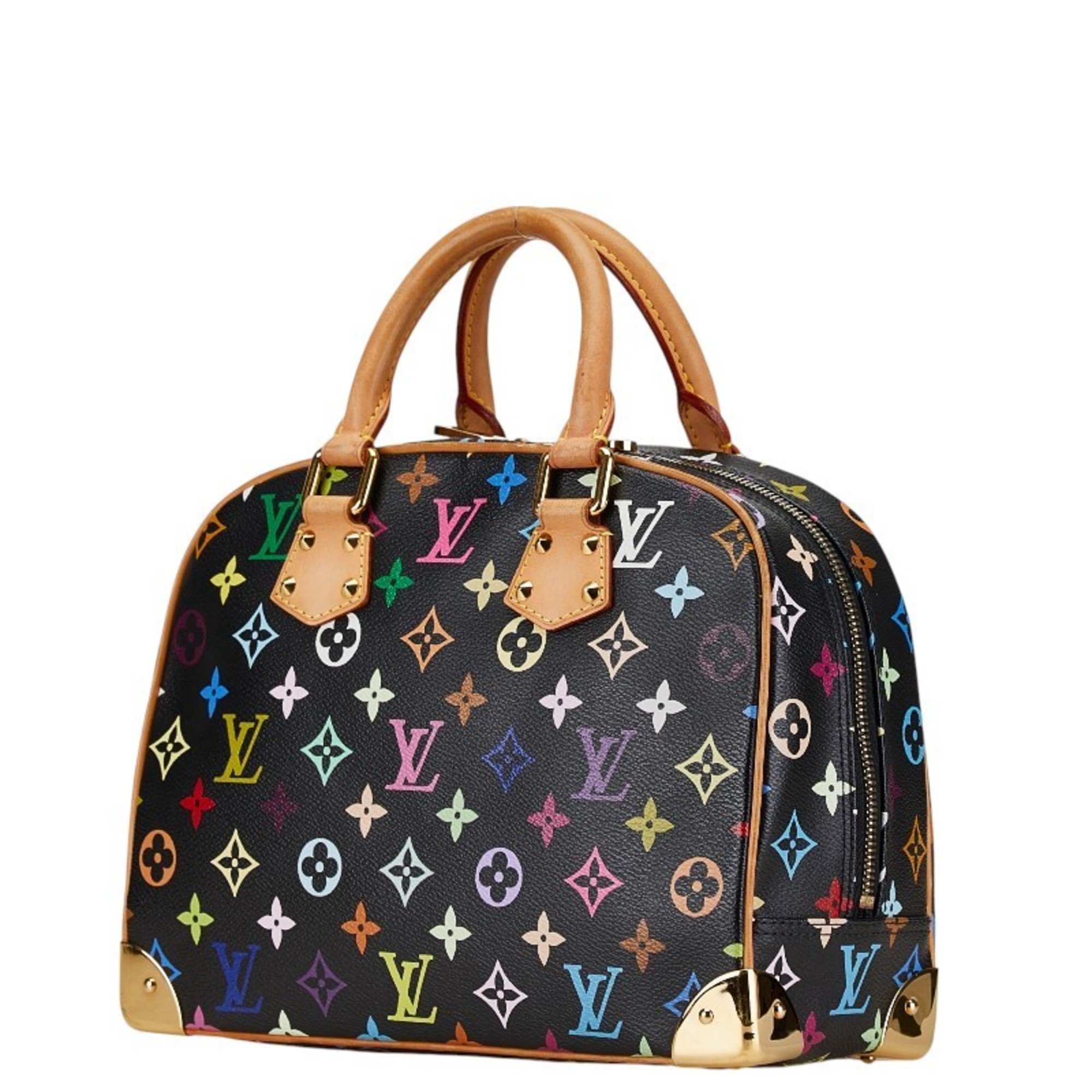 Louis Vuitton Monogram Multicolor Trouville Handbag M92662 Noir Black PVC Leather Women's LOUIS VUITTON