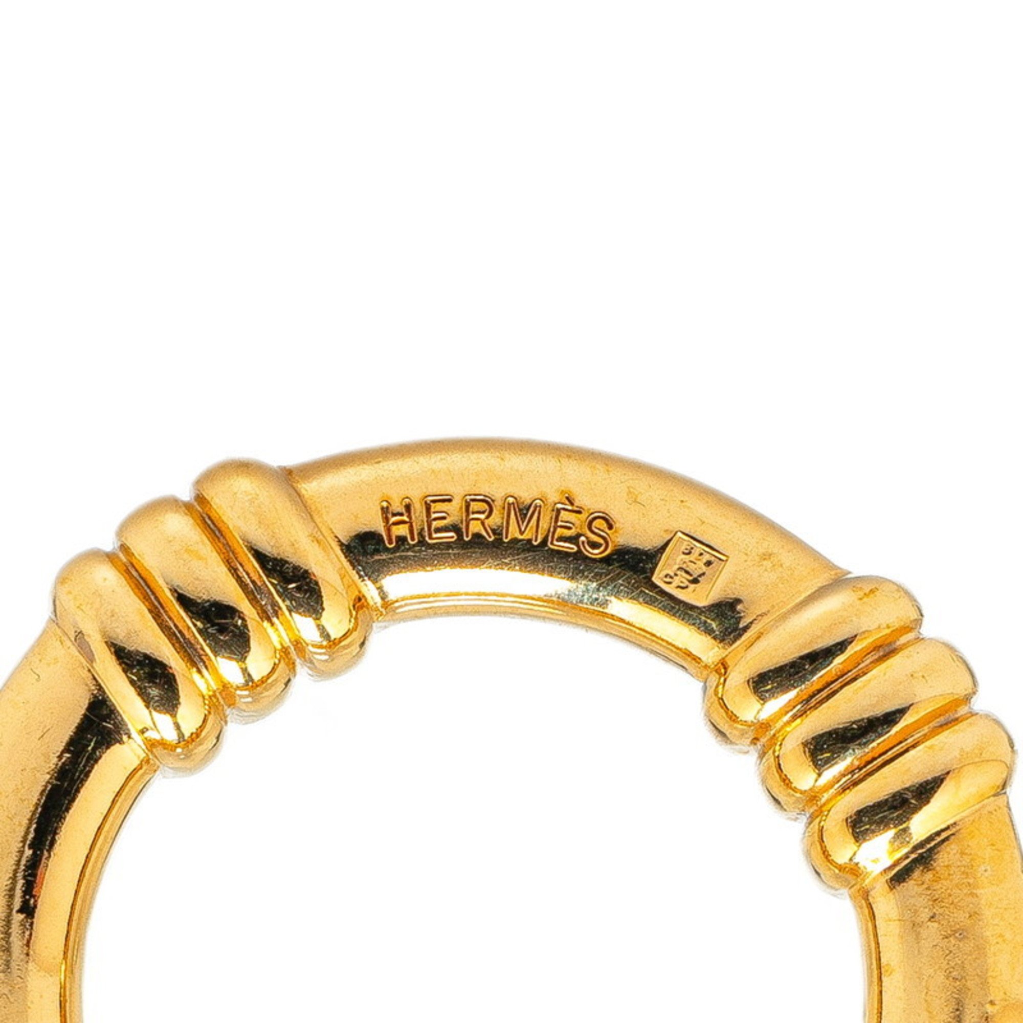 Hermes Boué Scarf Ring Gold Plated Women's HERMES