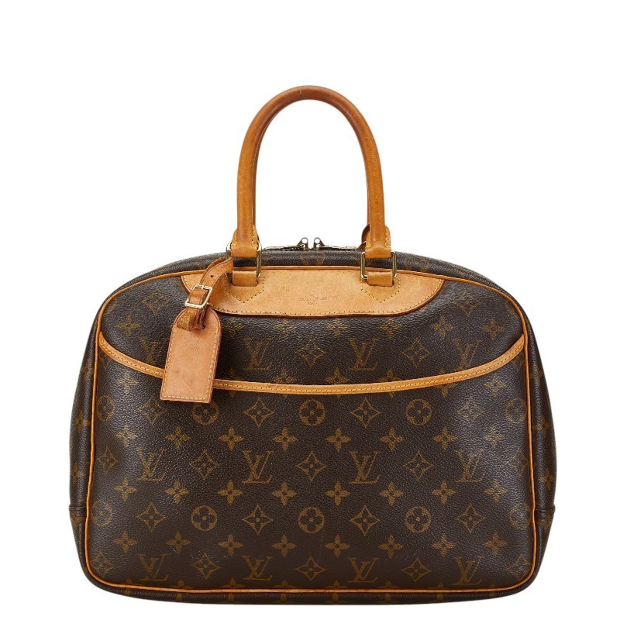 Louis Vuitton Monogram Deauville Handbag M47270 Brown PVC Leather Women's LOUIS VUITTON