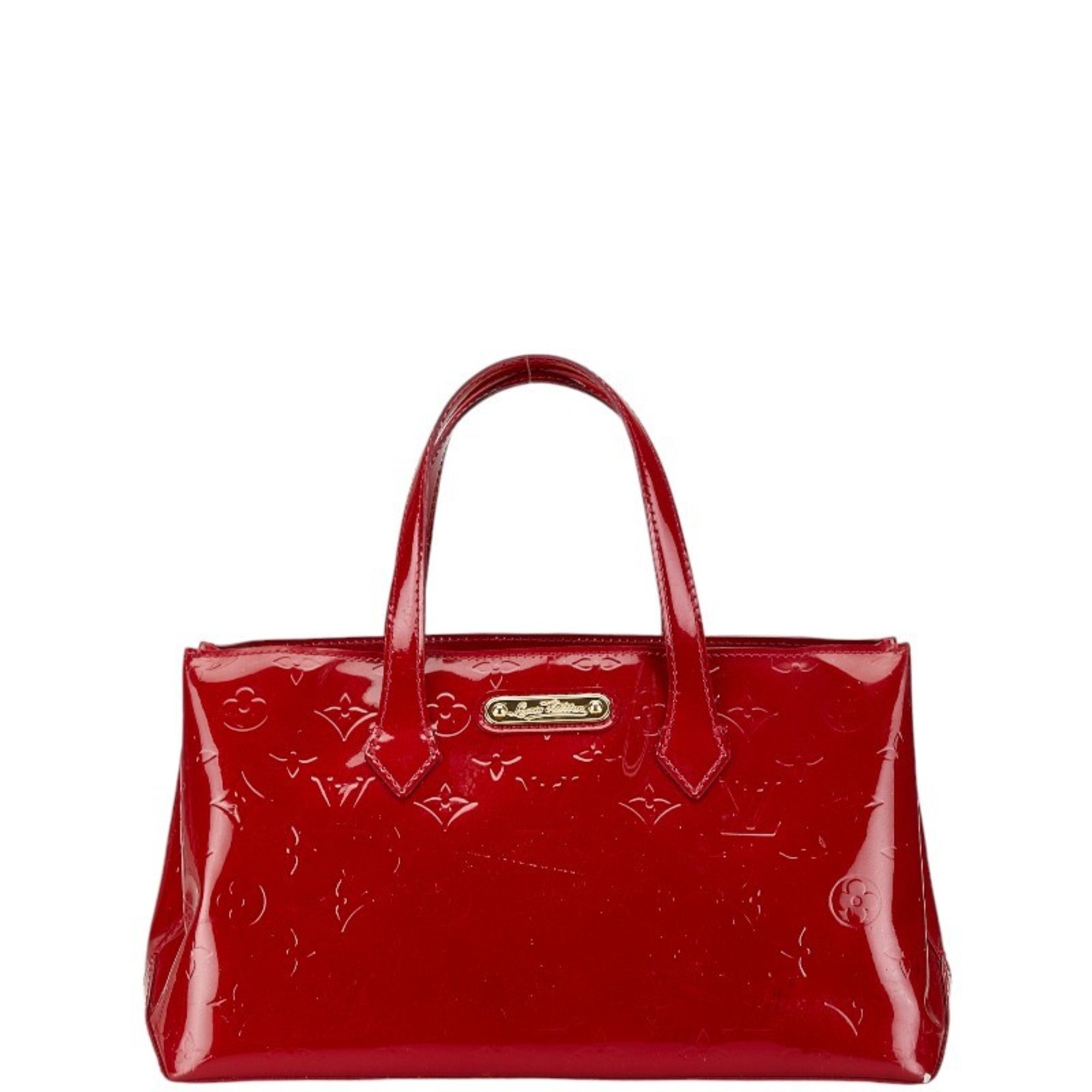 Louis Vuitton Monogram Vernis Wilshire PM Handbag M93642 Pomme d'Amour Red Patent Leather Women's LOUIS VUITTON