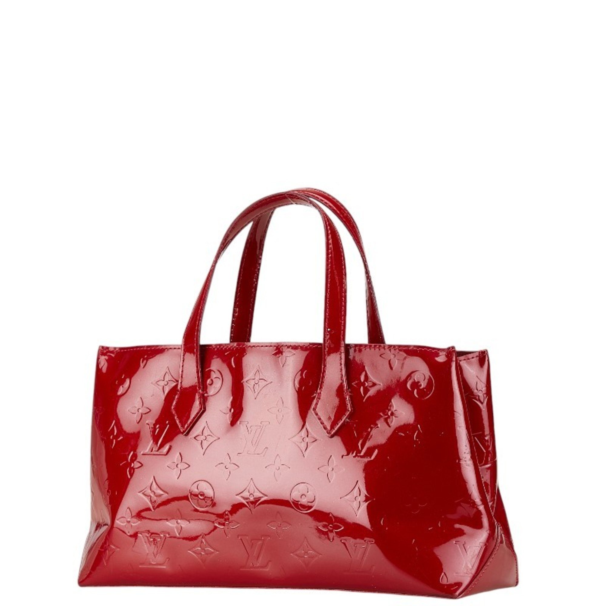 Louis Vuitton Monogram Vernis Wilshire PM Handbag M93642 Pomme d'Amour Red Patent Leather Women's LOUIS VUITTON