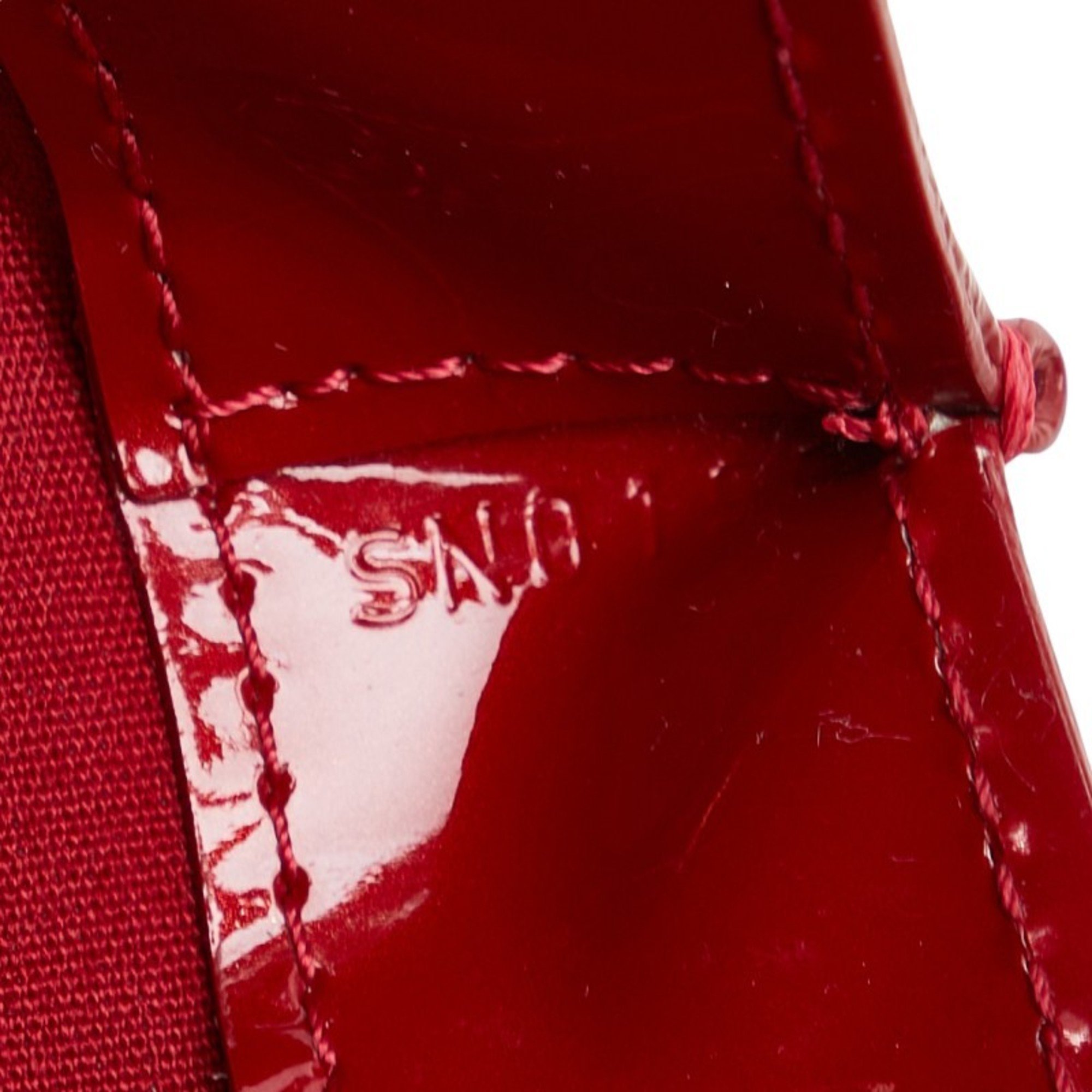 Louis Vuitton Monogram Vernis Wilshire PM Handbag M93642 Pomme d'Amour Red Patent Leather Women's LOUIS VUITTON