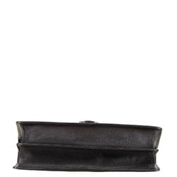 Dunhill clutch bag, second black, brown, leather, women's