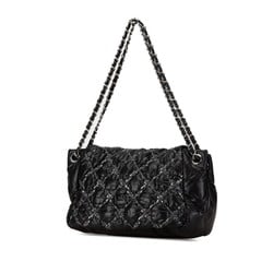 Chanel Parisian Coco Mark Chain Shoulder Bag Black Nylon Leather Women's CHANEL