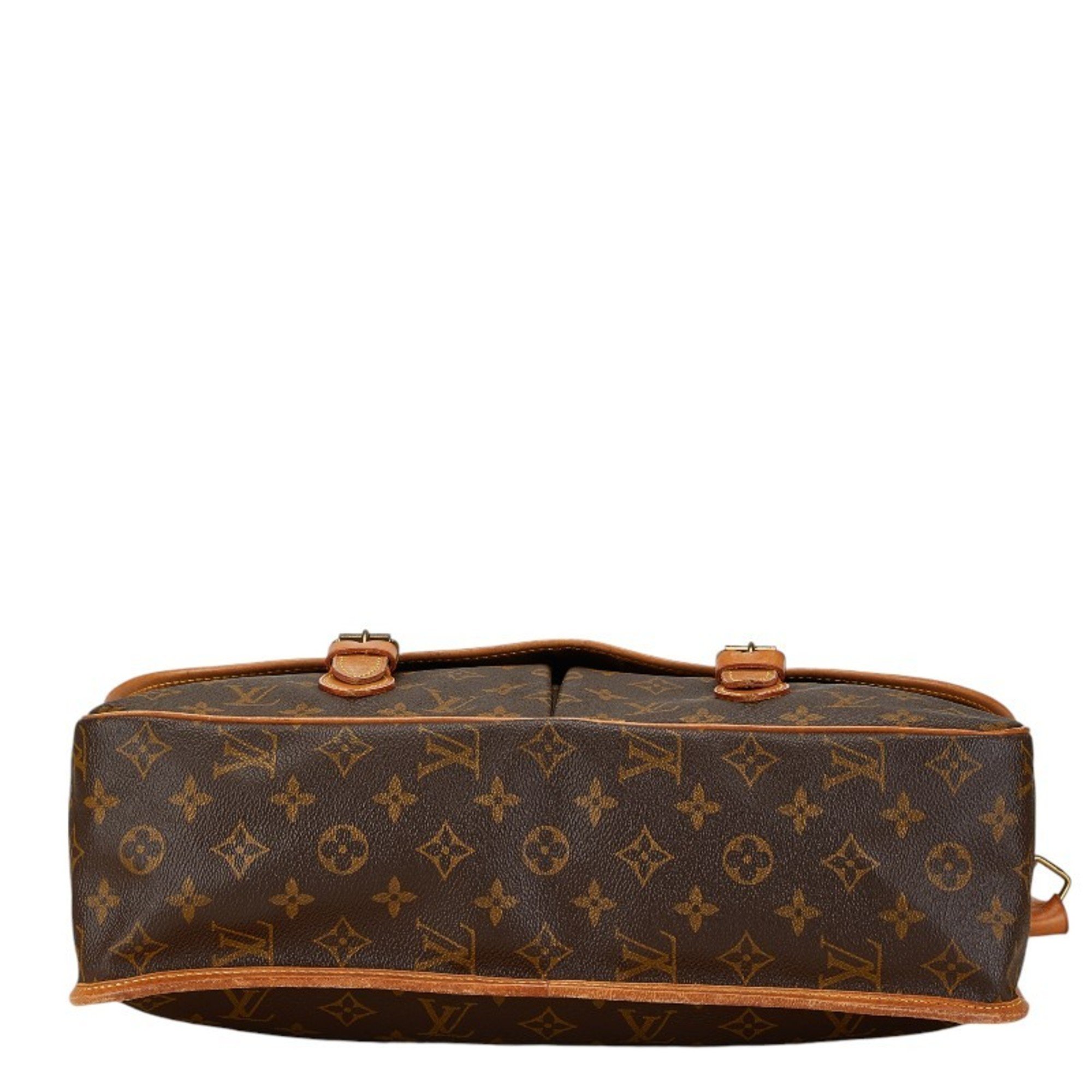 Louis Vuitton Monogram Gibessier GM Shoulder Bag M42249 Brown PVC Leather Women's LOUIS VUITTON