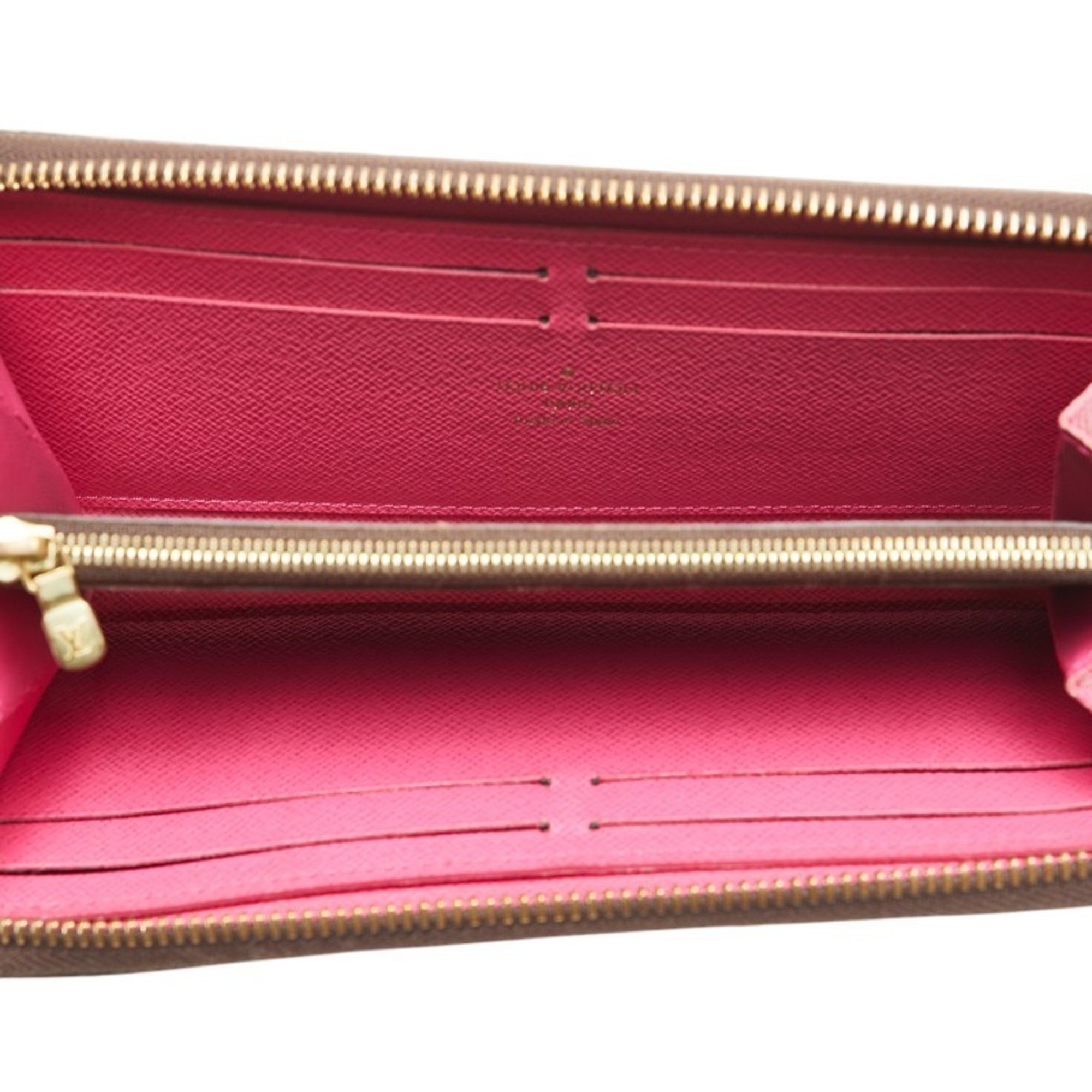 Louis Vuitton Monogram Boltfeuille Clemence Long Wallet M68314 Fuchsia PVC Leather Women's LOUIS VUITTON