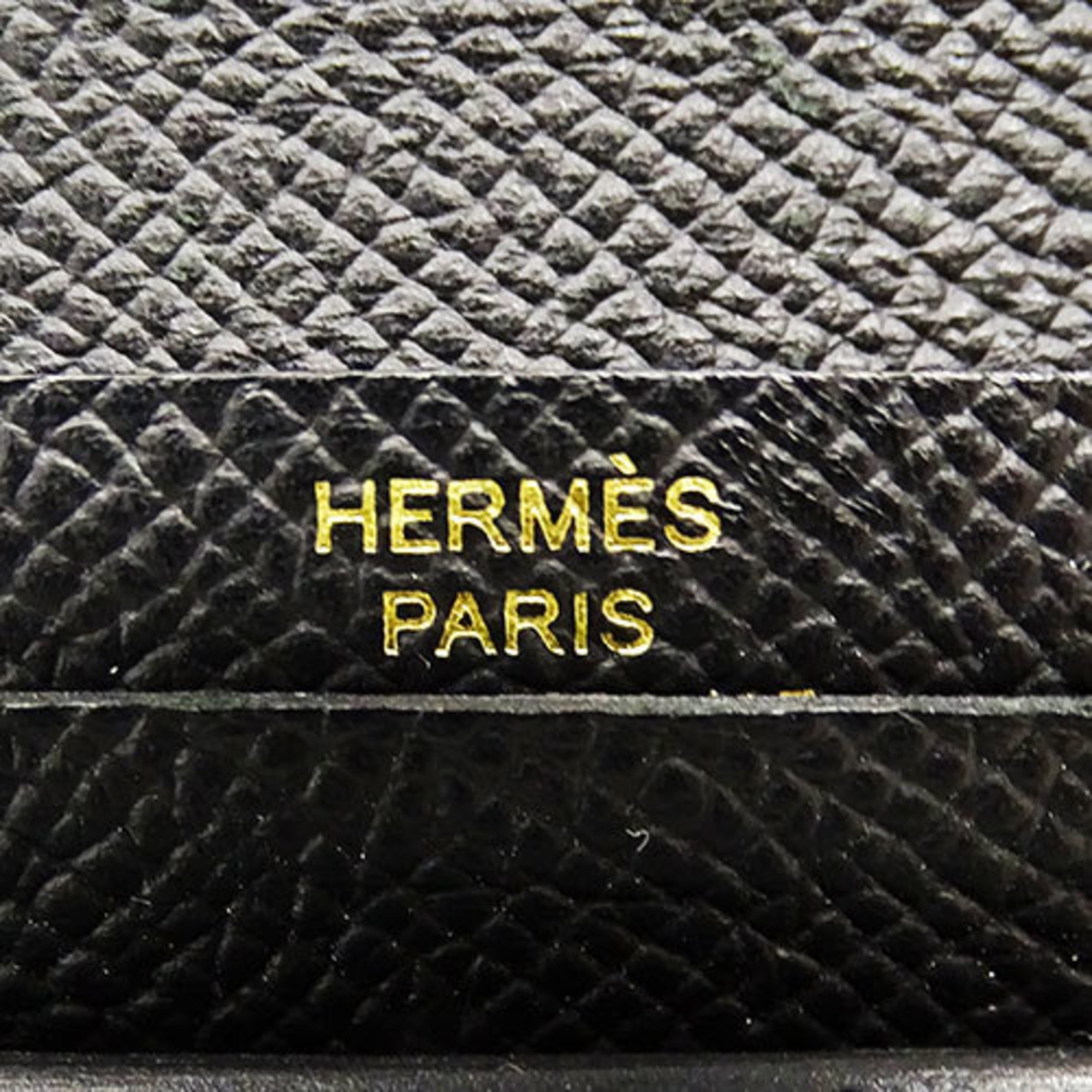 Hermes HERMES Wallet for Women and Men Bi-fold Bearn Compact Epsom Black W Stamp (Manufactured in 2024)