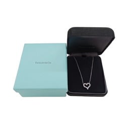 Tiffany & Co. Necklace for Women, Pendant, PT950, Diamond, Sentimental Heart, Small, Platinum, Polished