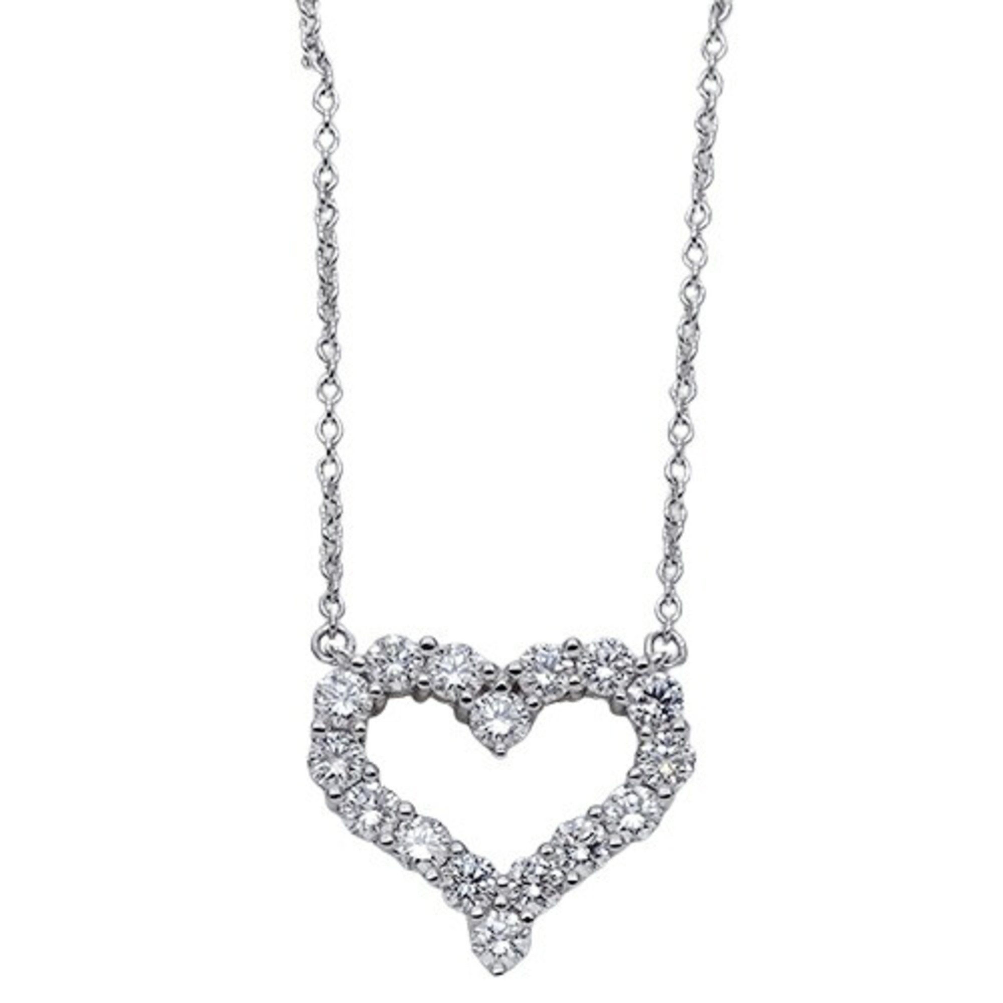 Tiffany & Co. Necklace for Women, Pendant, PT950, Diamond, Sentimental Heart, Small, Platinum, Polished