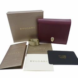 BVLGARI Women's Wallet, Serpenti Leather, Bordeaux, Snake Pattern