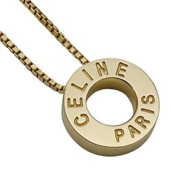 CELINE Necklace for Women 750YG K18YG 1P Diamond D0.03 Circle Yellow Gold Polished