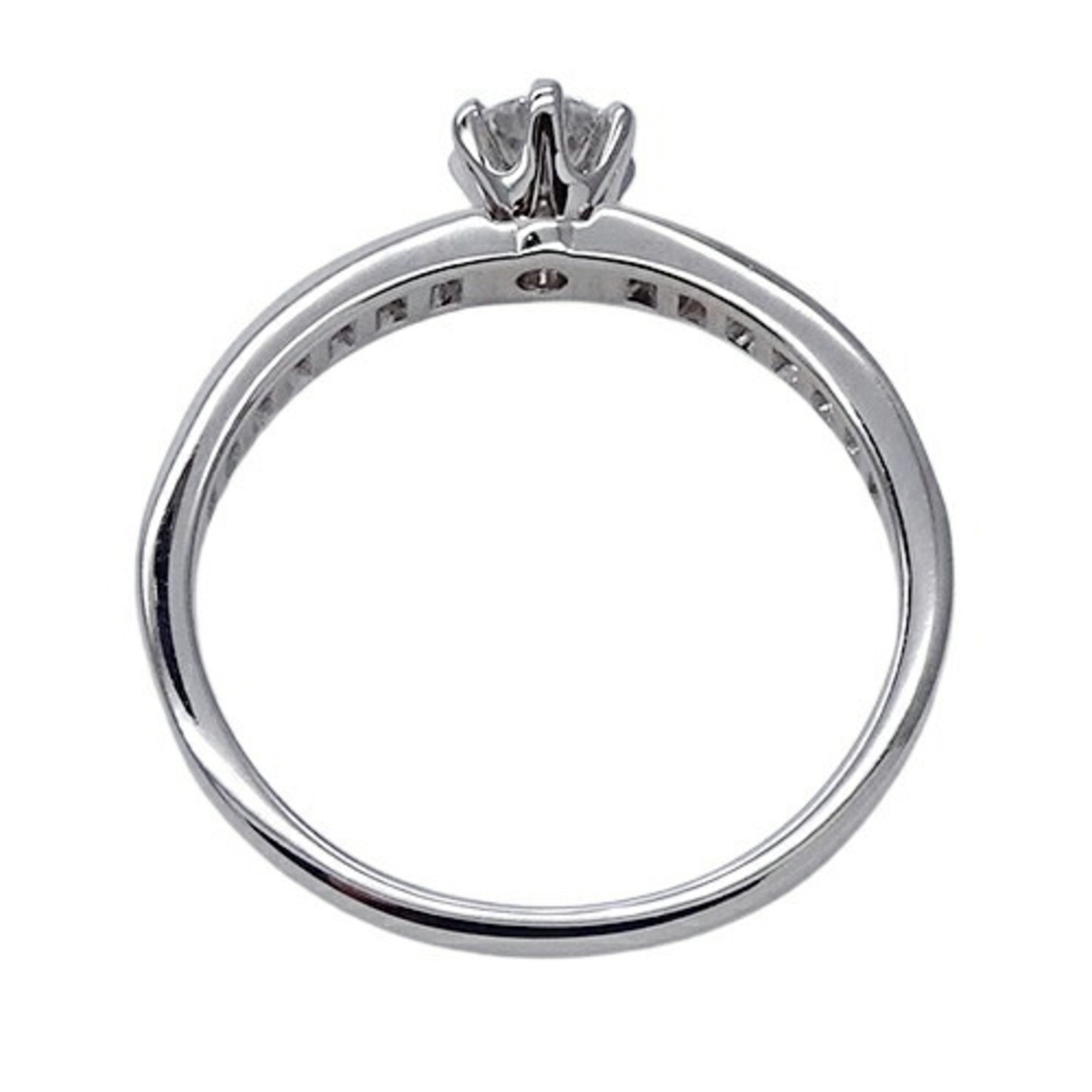 Tiffany & Co. Women's Ring, PT950, Diamond, D0.31, Channel Setting, Half Eternity, Platinum, Size 15, Polished