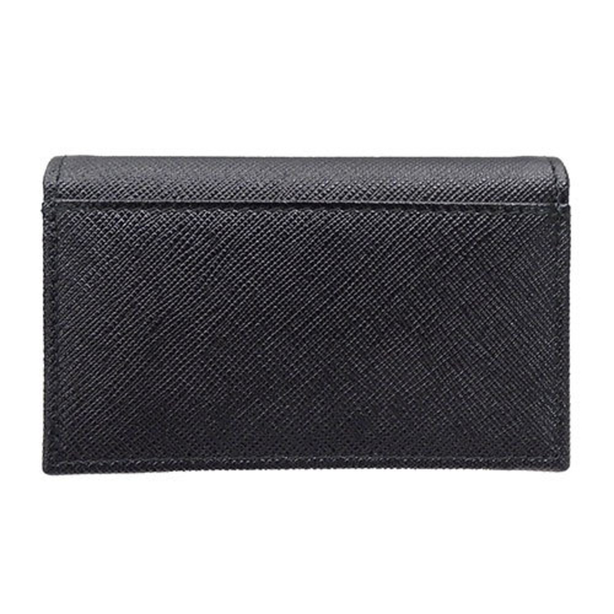 PRADA Card Case for Women and Men, Saffiano Black, 2MC122, Business Holder, Compact