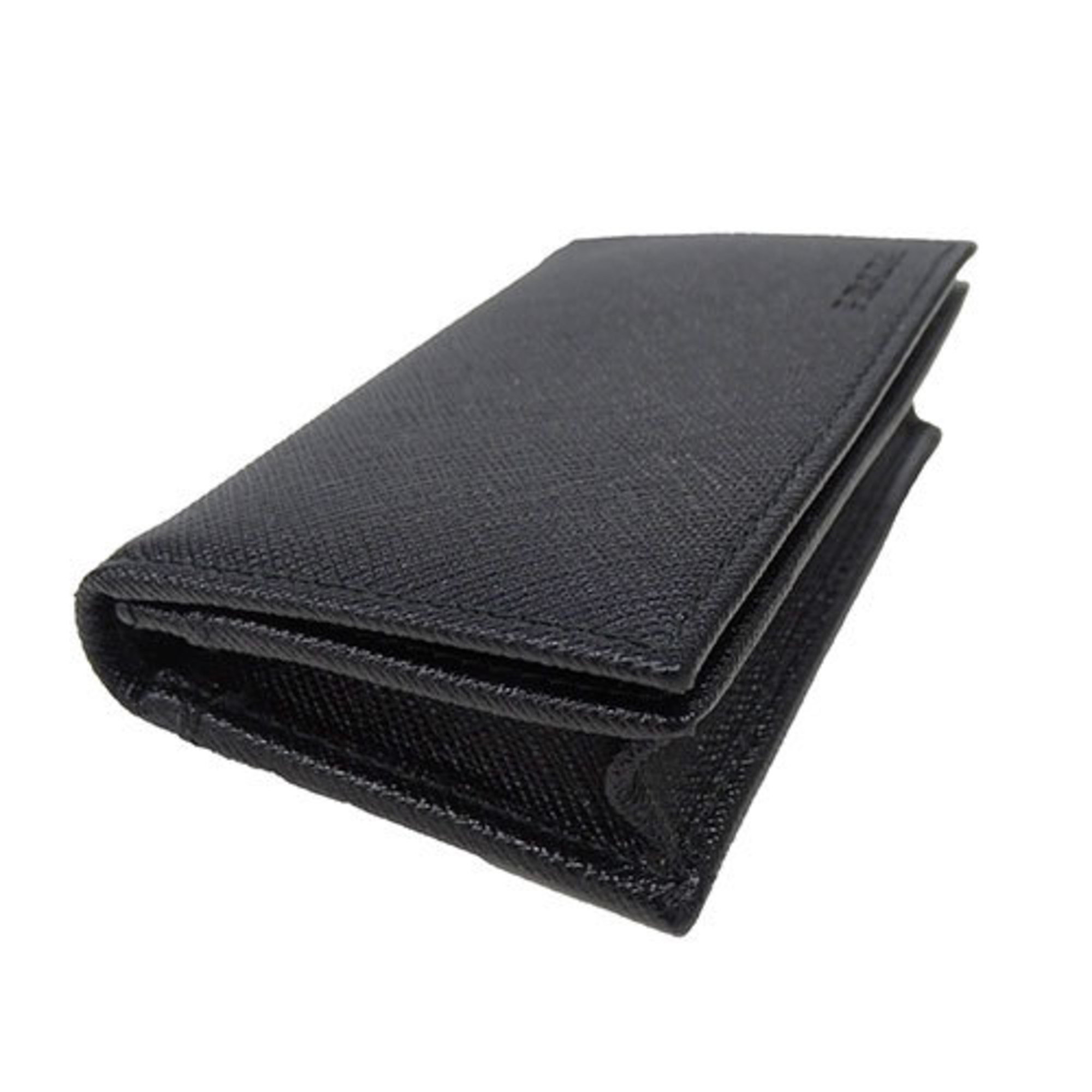 PRADA Card Case for Women and Men, Saffiano Black, 2MC122, Business Holder, Compact