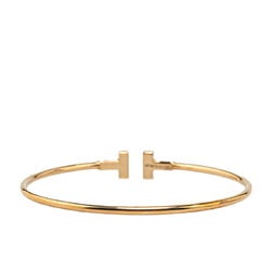 Tiffany T Narrow Wire Bracelet, 18K Yellow Gold, Women's, TIFFANY&Co.