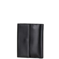 Salvatore Ferragamo Gancini Bi-fold Compact Wallet 221203 Black Leather Women's