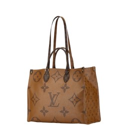 Louis Vuitton Monogram Reverse On the Go MM Handbag Shoulder Bag M44576 Brown PVC Leather Women's LOUIS VUITTON