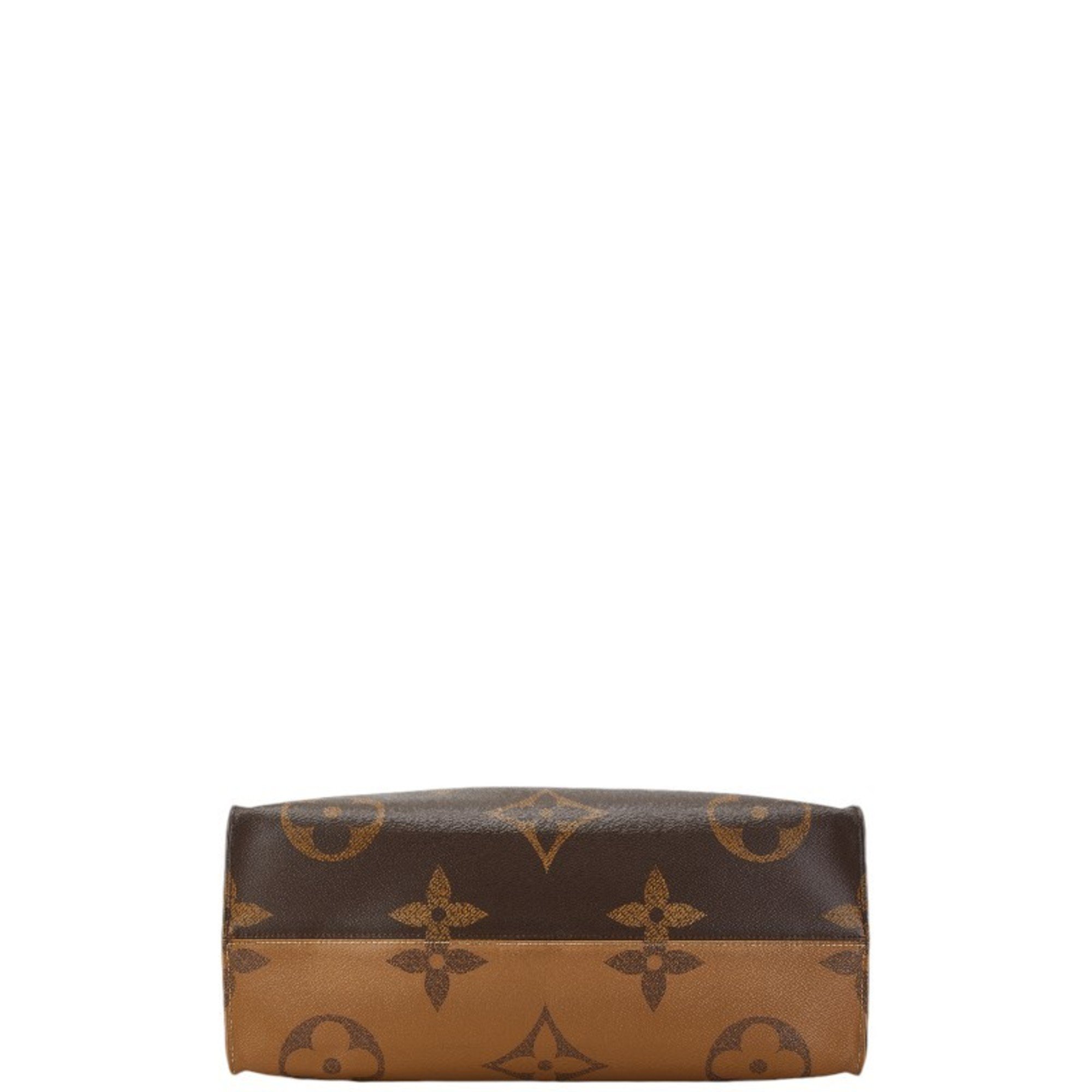 Louis Vuitton Monogram Reverse On the Go MM Handbag Shoulder Bag M44576 Brown PVC Leather Women's LOUIS VUITTON