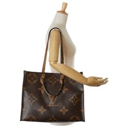 Louis Vuitton Monogram Reverse On the Go MM Handbag Shoulder Bag M44576 Brown PVC Leather Women's LOUIS VUITTON