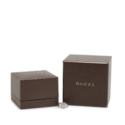 Gucci GG Icon Twirl Diamond Ring #8 K18WG White Gold Women's GUCCI