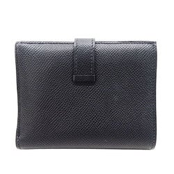 Hermes HERMES Wallet Bearn Compact Women's Men's Bi-fold Veau Epsom Black □I Engraved