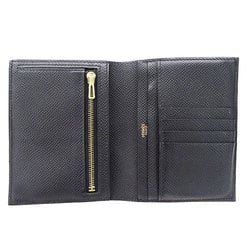 Hermes HERMES Wallet Bearn Compact Women's Men's Bi-fold Veau Epsom Black □I Engraved