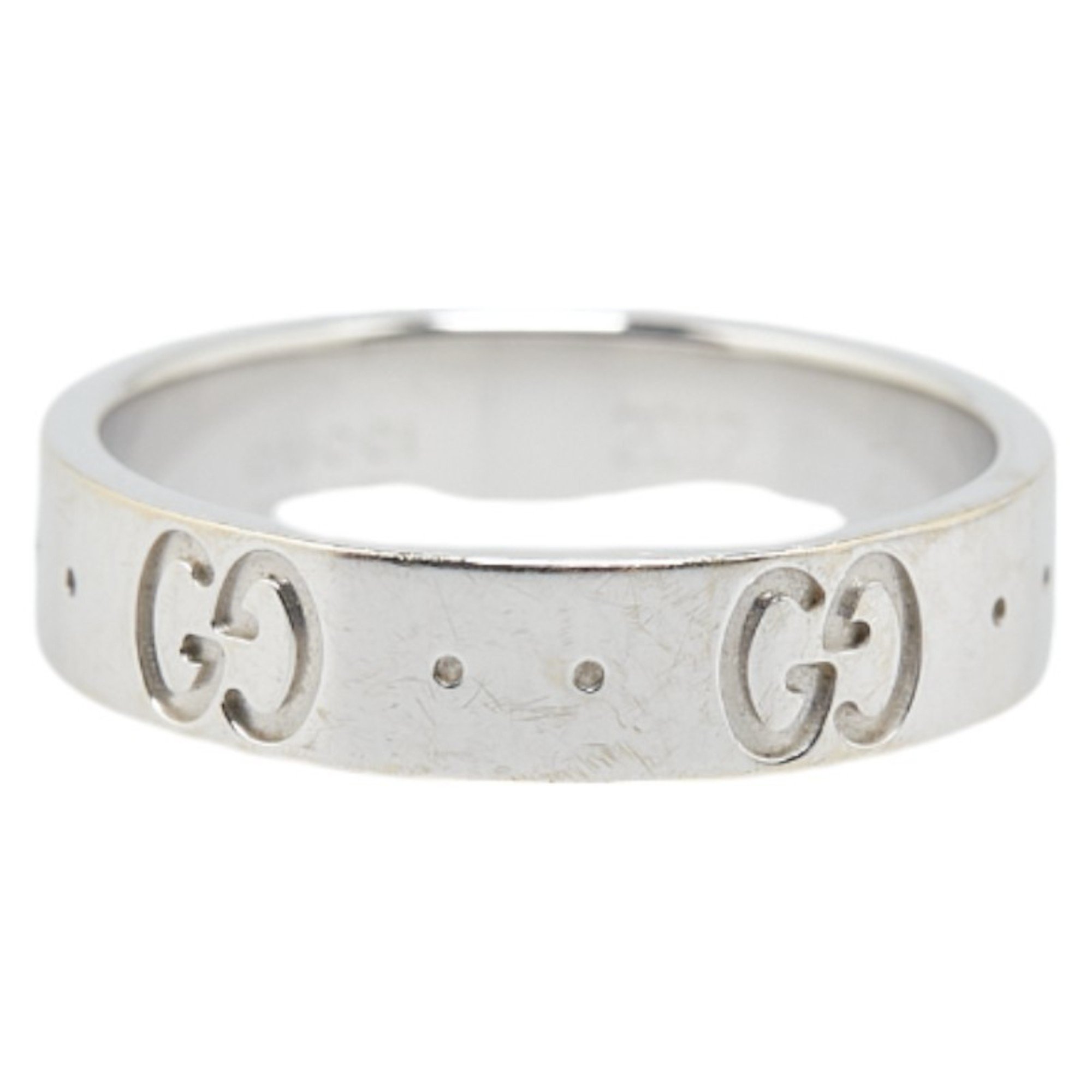 Gucci GG Icon Ring White Gold 750 Women's GUCCI