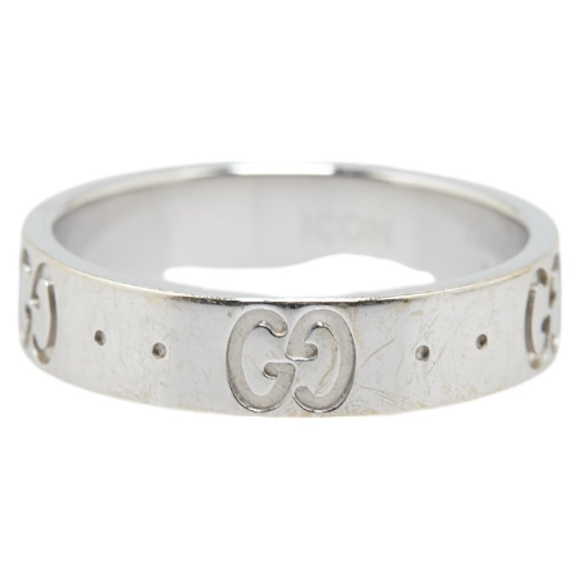 Gucci GG Icon Ring White Gold 750 Women's GUCCI