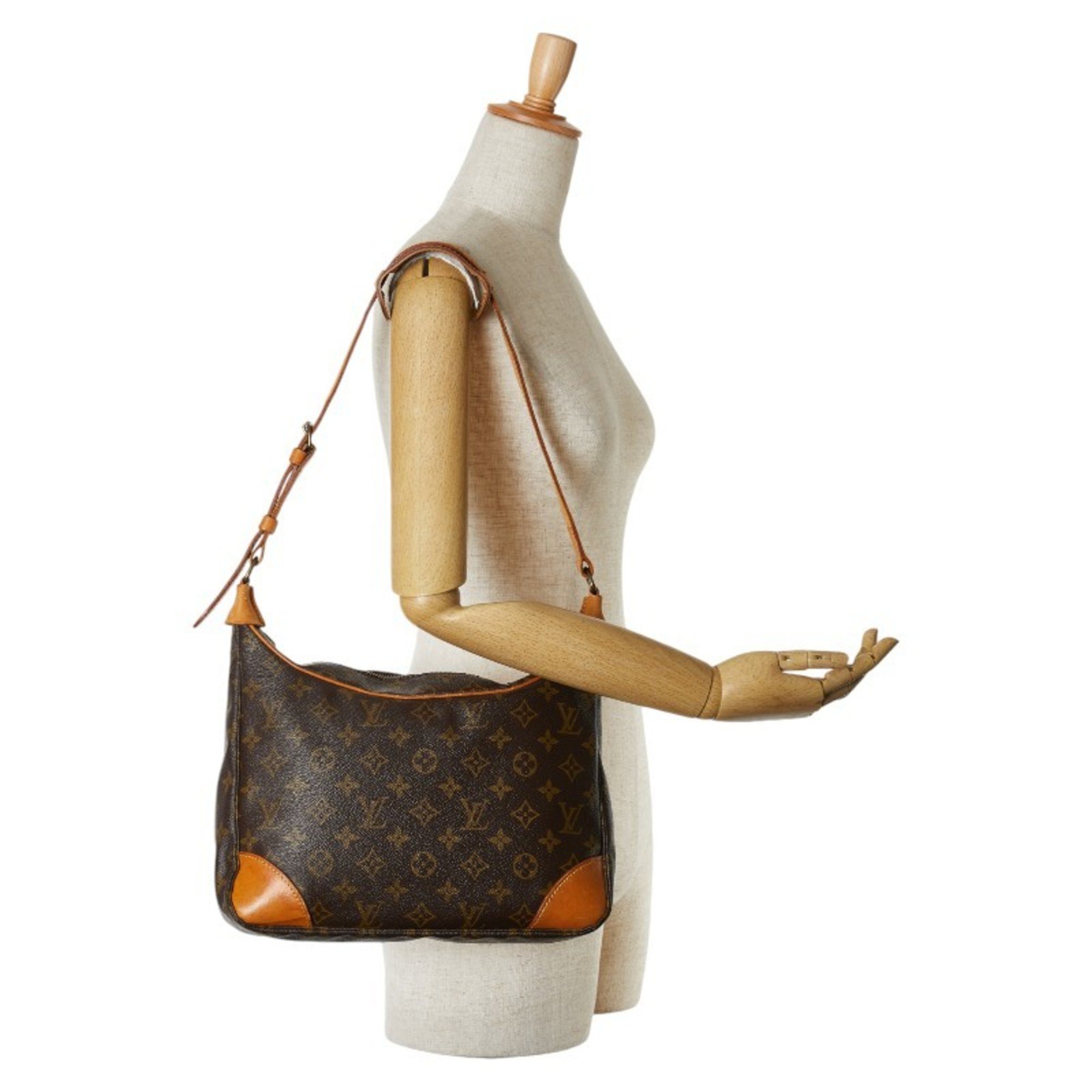 Louis Vuitton Monogram Boulogne 30 Bag M51265 Brown PVC Leather Women's LOUIS VUITTON