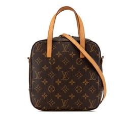 Louis Vuitton Monogram Spontini Handbag Shoulder Bag M47500 Brown PVC Leather Women's LOUIS VUITTON