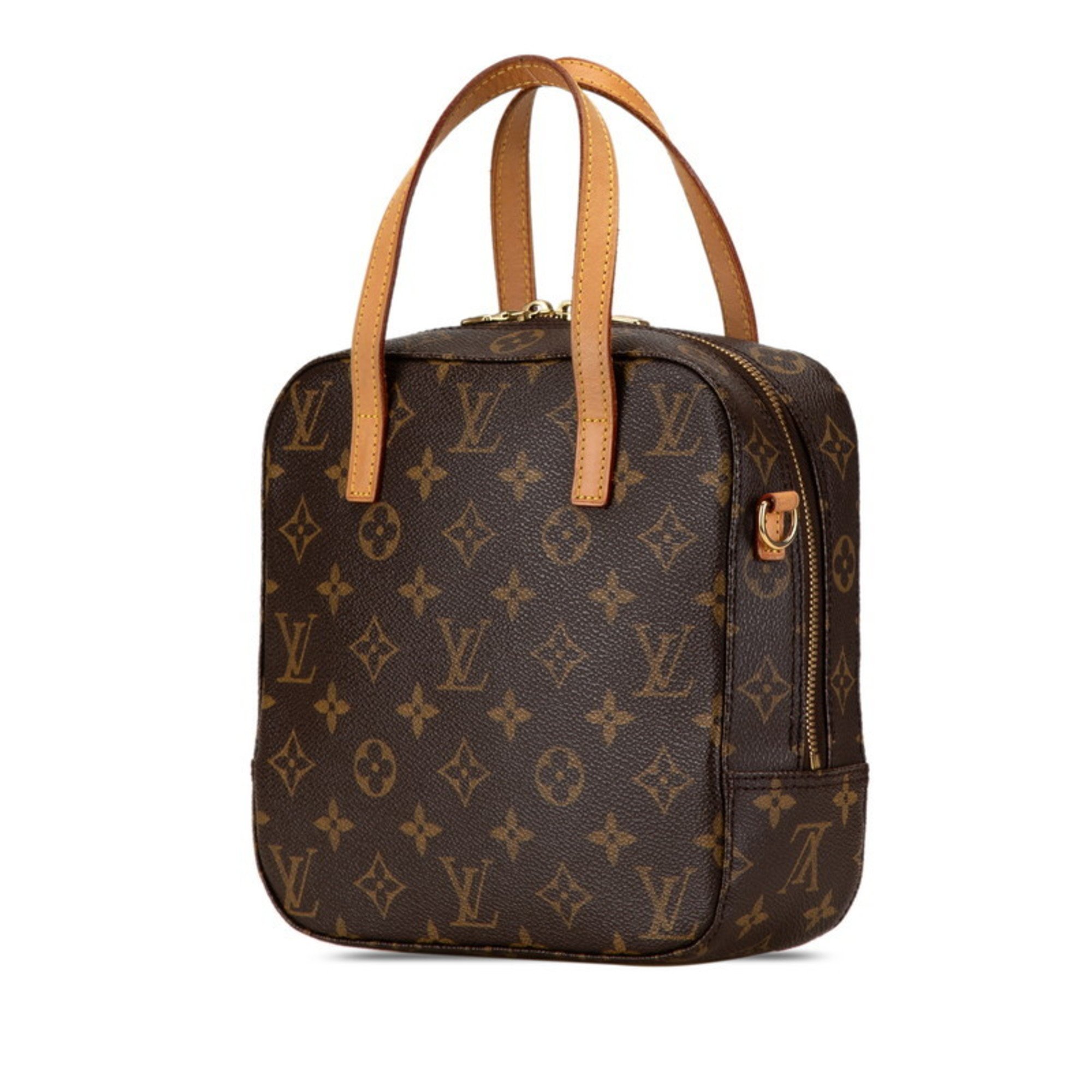 Louis Vuitton Monogram Spontini Handbag Shoulder Bag M47500 Brown PVC Leather Women's LOUIS VUITTON