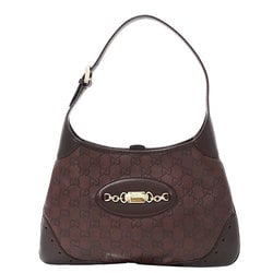 GUCCI Women's Shoulder Bag Leather Shima Brown 145778