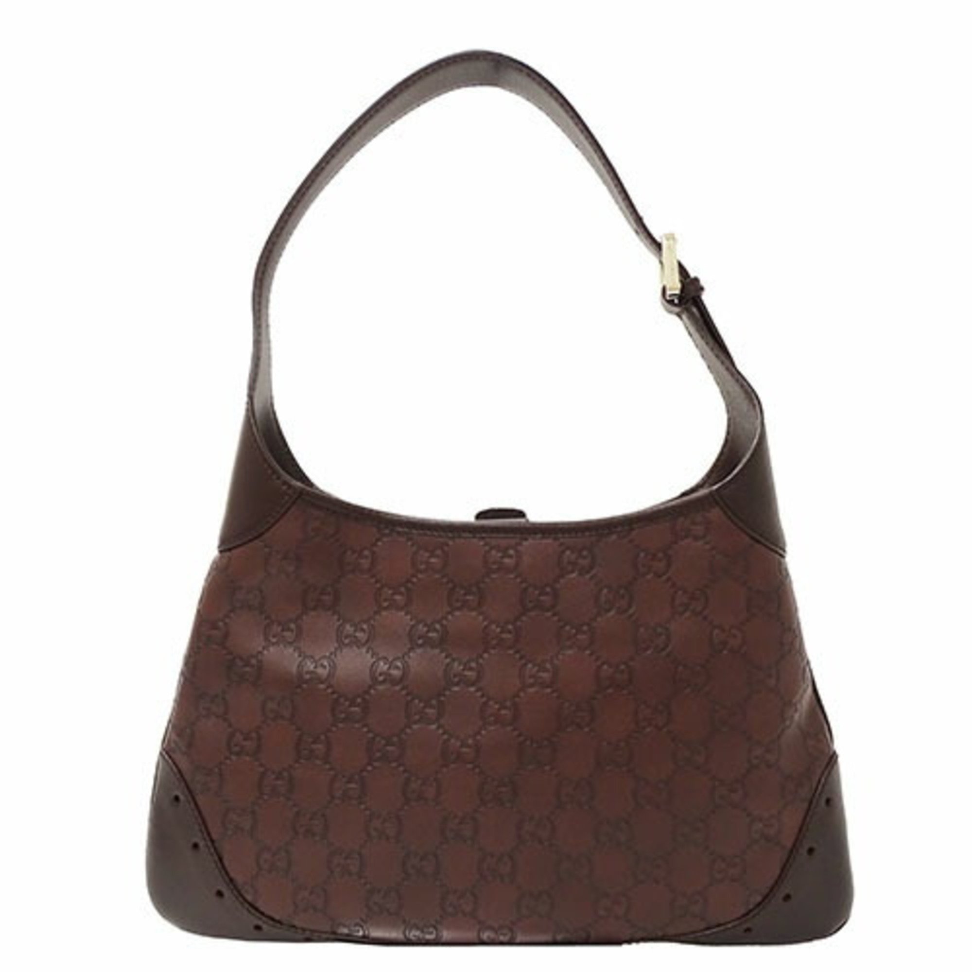 GUCCI Women's Shoulder Bag Leather Shima Brown 145778