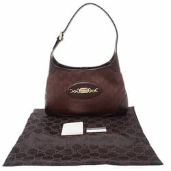 GUCCI Women's Shoulder Bag Leather Shima Brown 145778