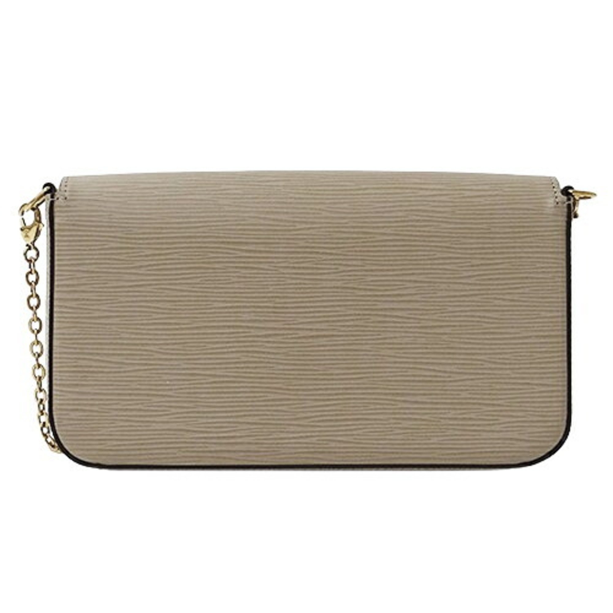 Louis Vuitton Epi Women's Shoulder Bag Pochette Felicie Galle M81877 Beige Chain Pouch