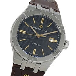 Maurice Lacroix ICON AI6008 Watch Men's Date Automatic AT Stainless Steel SS Leather